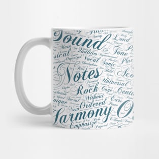 Melody Music Orchestra Silhouette Shape Text Word Cloud Mug